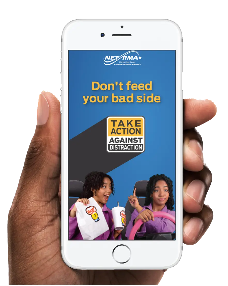 Ad for mobile against distracted driving